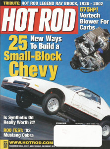 HOT ROD 2002 AUG - BROCK, COBRA, 4.3L, BLOWN L-88